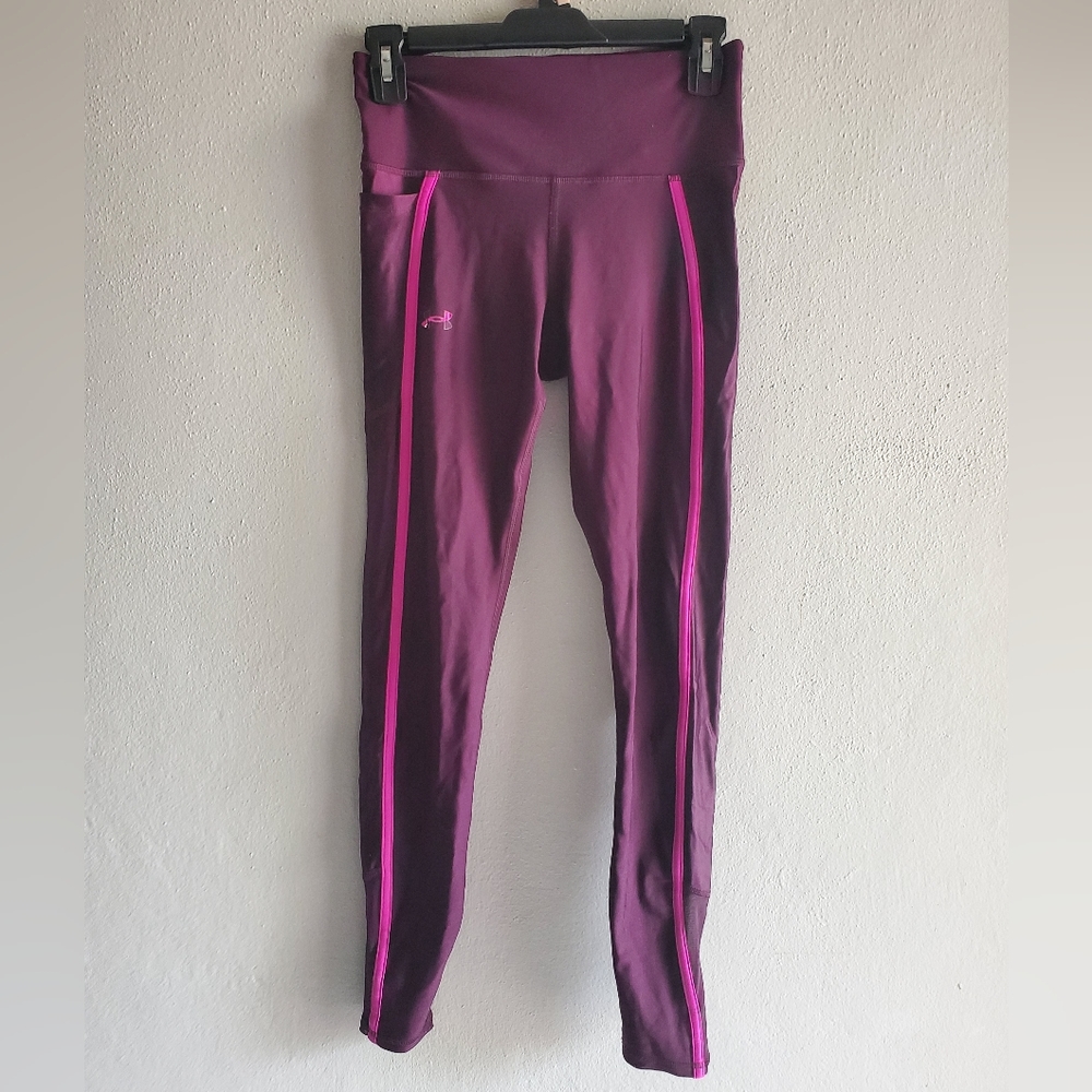 Under Armour Women's HeatGear Shine Mesh Pocketed Leggings Size Small